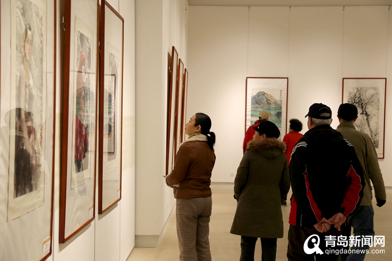 南北书画雅集 汕头岭海翰墨社书画作品（青岛）展举行