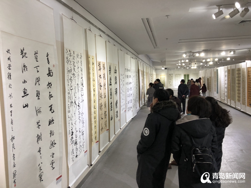 为山海文化书风添彩 青岛市书法教育成果展开启