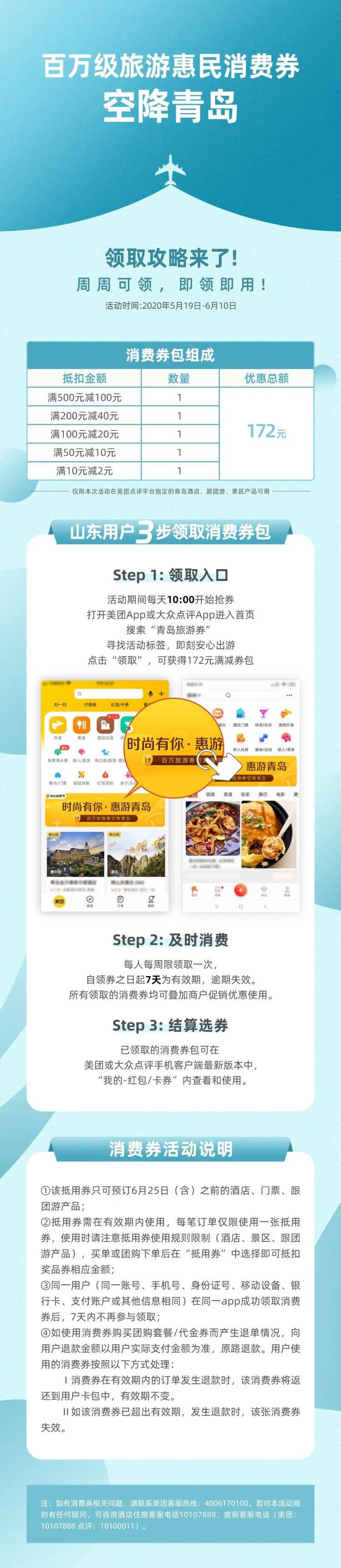 每人最高可优惠172元 青岛派发百万级旅游惠民消费券