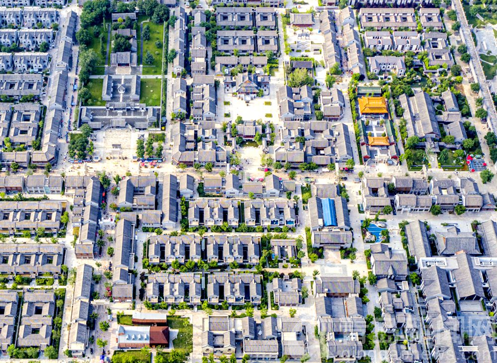夏日航拍即墨古城 青砖古瓦中的历史文化气息