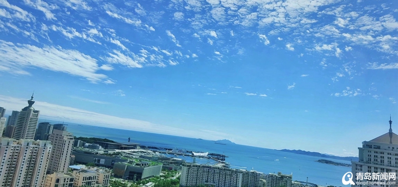 蓝蓝的天上白云飘 好天气刷屏青岛人的朋友圈