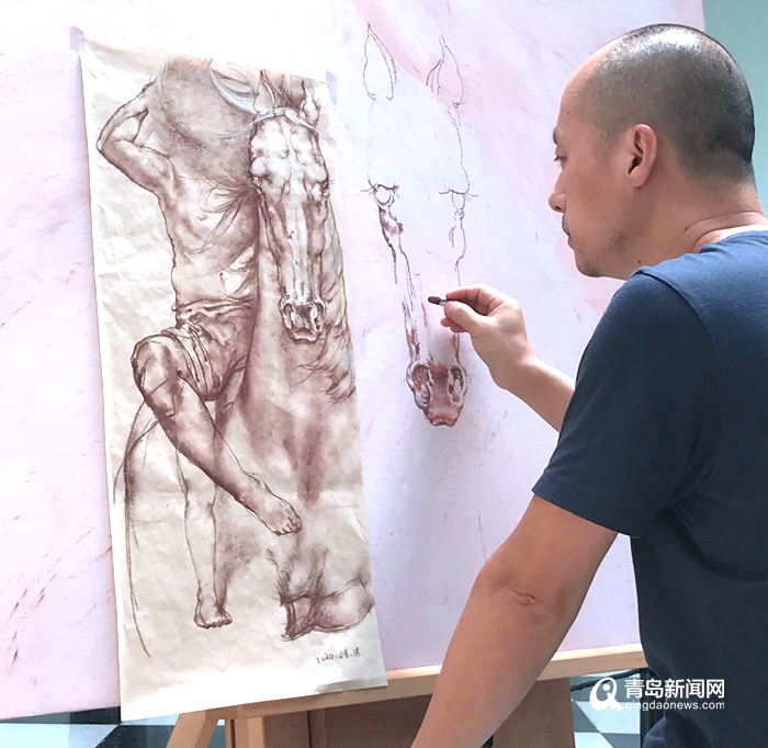 油画“奇才”马精虎来青岛啦 这50余幅作品你见过吗