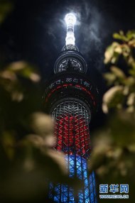 东京以标志建筑亮灯方式 纪念残奥会倒计时