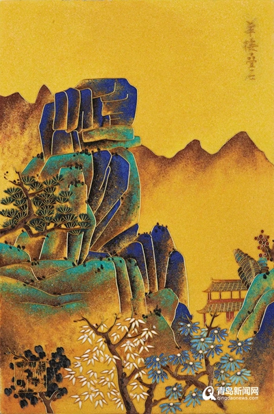 经典首次面世! 崂山十二胜景＂掐丝珐琅画＂艺术展启幕