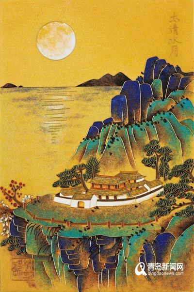 经典首次面世! 崂山十二胜景＂掐丝珐琅画＂艺术展启幕