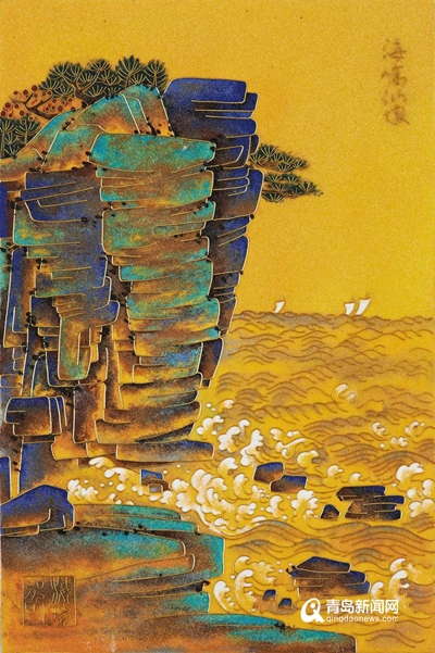 经典首次面世! 崂山十二胜景＂掐丝珐琅画＂艺术展启幕