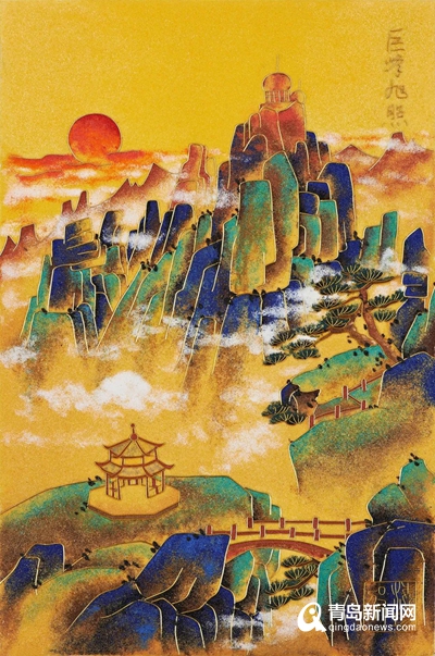 经典首次面世! 崂山十二胜景＂掐丝珐琅画＂艺术展启幕