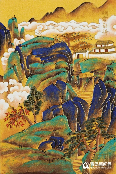 经典首次面世! 崂山十二胜景＂掐丝珐琅画＂艺术展启幕