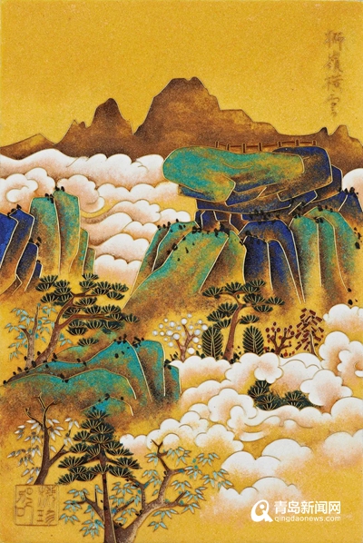 经典首次面世! 崂山十二胜景＂掐丝珐琅画＂艺术展启幕