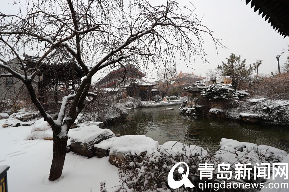 雪后走在即墨古城石砖路上 仿佛听到了历史回声