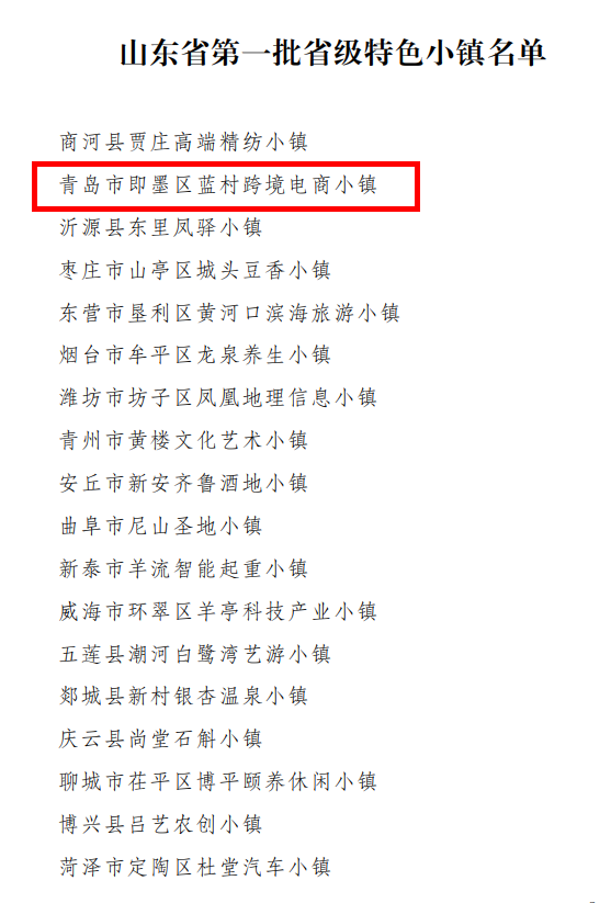 山东省政府命名首批18个省级特色小镇 青岛这个小镇上榜