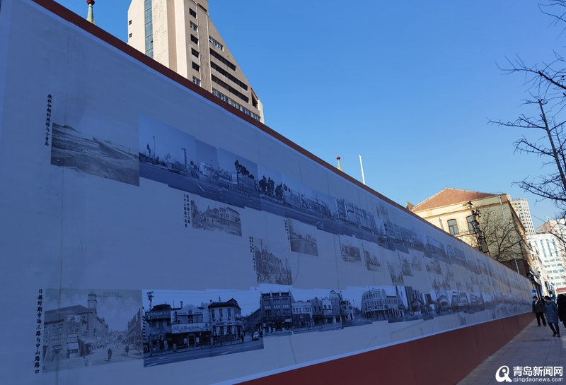青岛中山路上新装!51米巨幅长卷《记忆中山路》亮相老街里