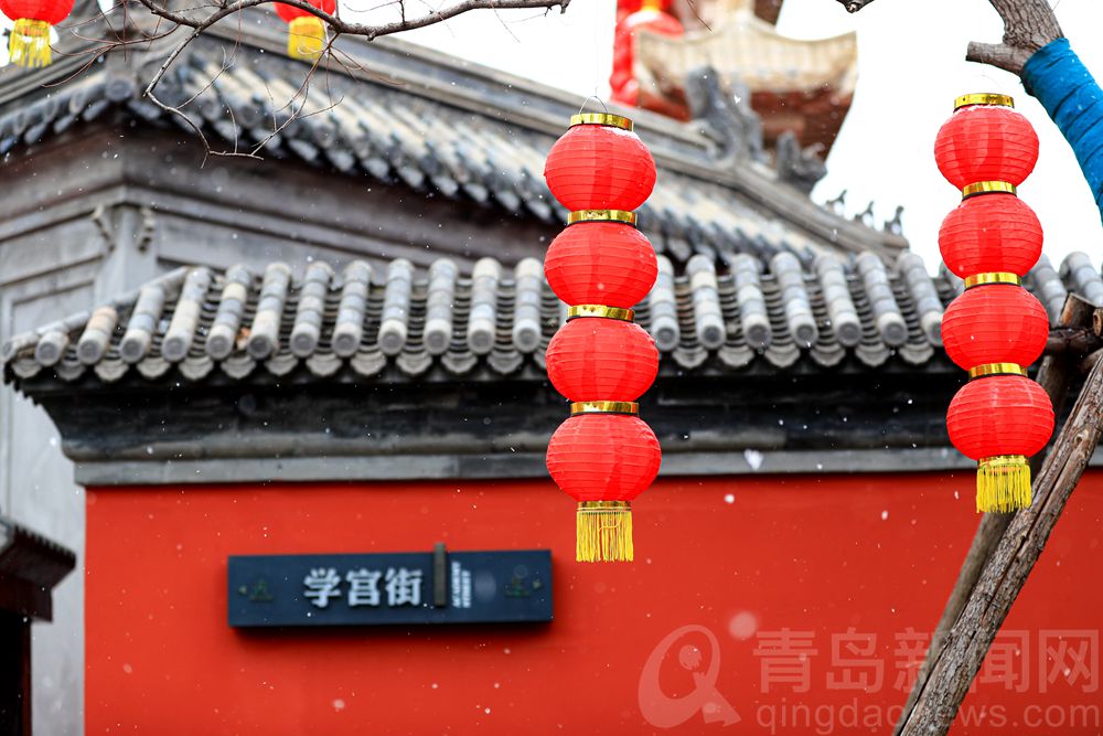 春雪飘飘 青岛即墨古城美丽而富有诗意