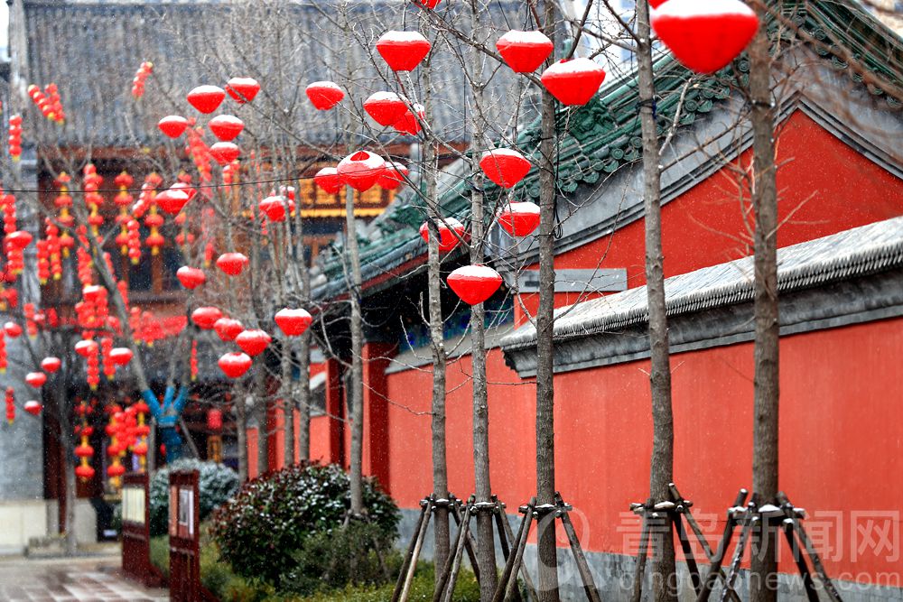 春雪飘飘 青岛即墨古城美丽而富有诗意