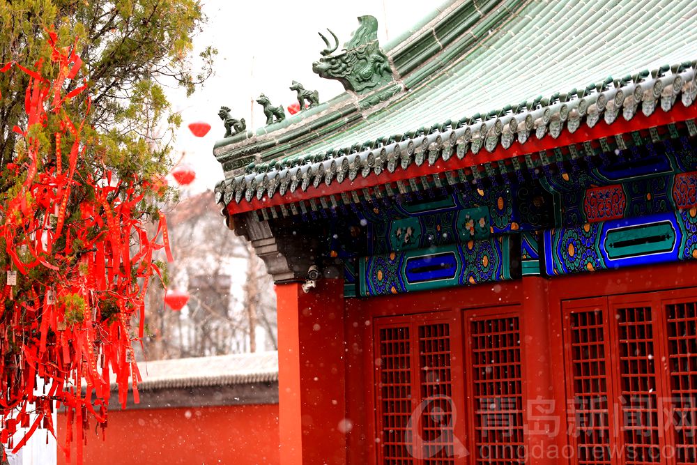 春雪飘飘 青岛即墨古城美丽而富有诗意