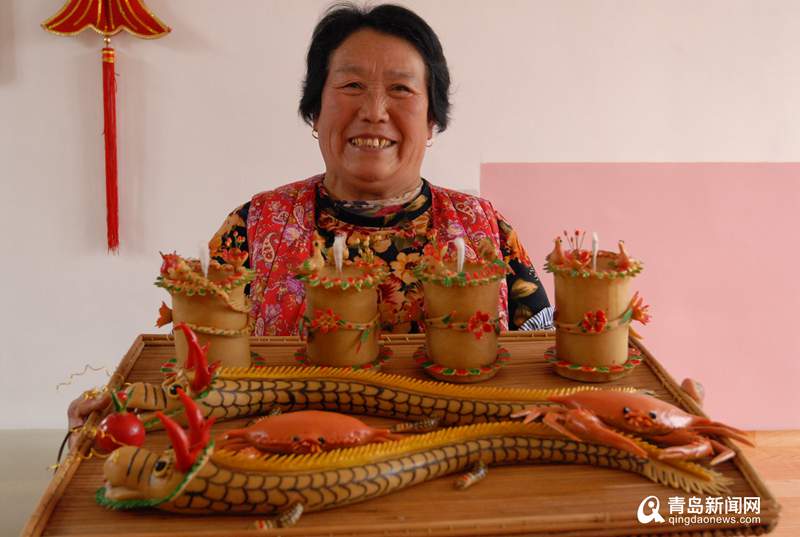 青岛即墨传承百年豆面灯 祈盼人寿年丰