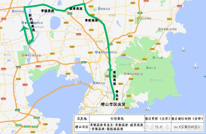 快收藏！去青岛新机场17条线路图公布 市区出发大约1小时可达