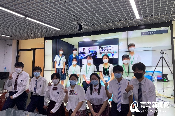 中日韩青少年线上互访 岛城学子用＂双语＂介绍中华文化