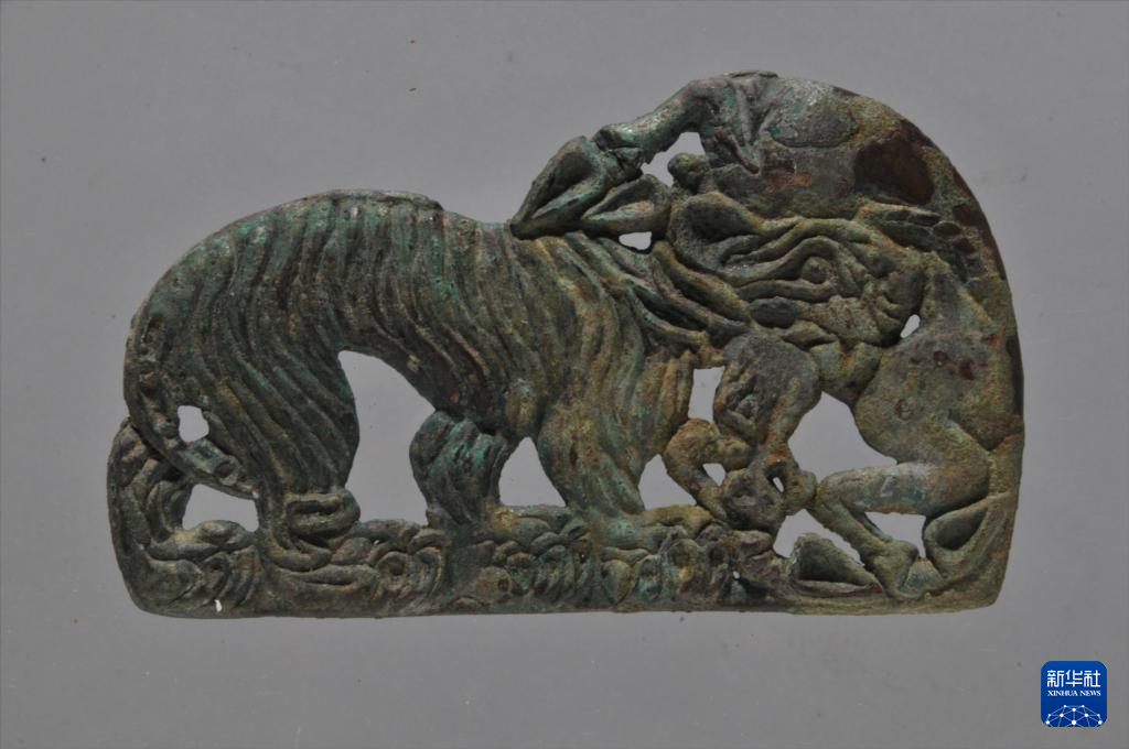 听文物讲故事|虎驴铜牌饰还原彪悍北方游牧文化