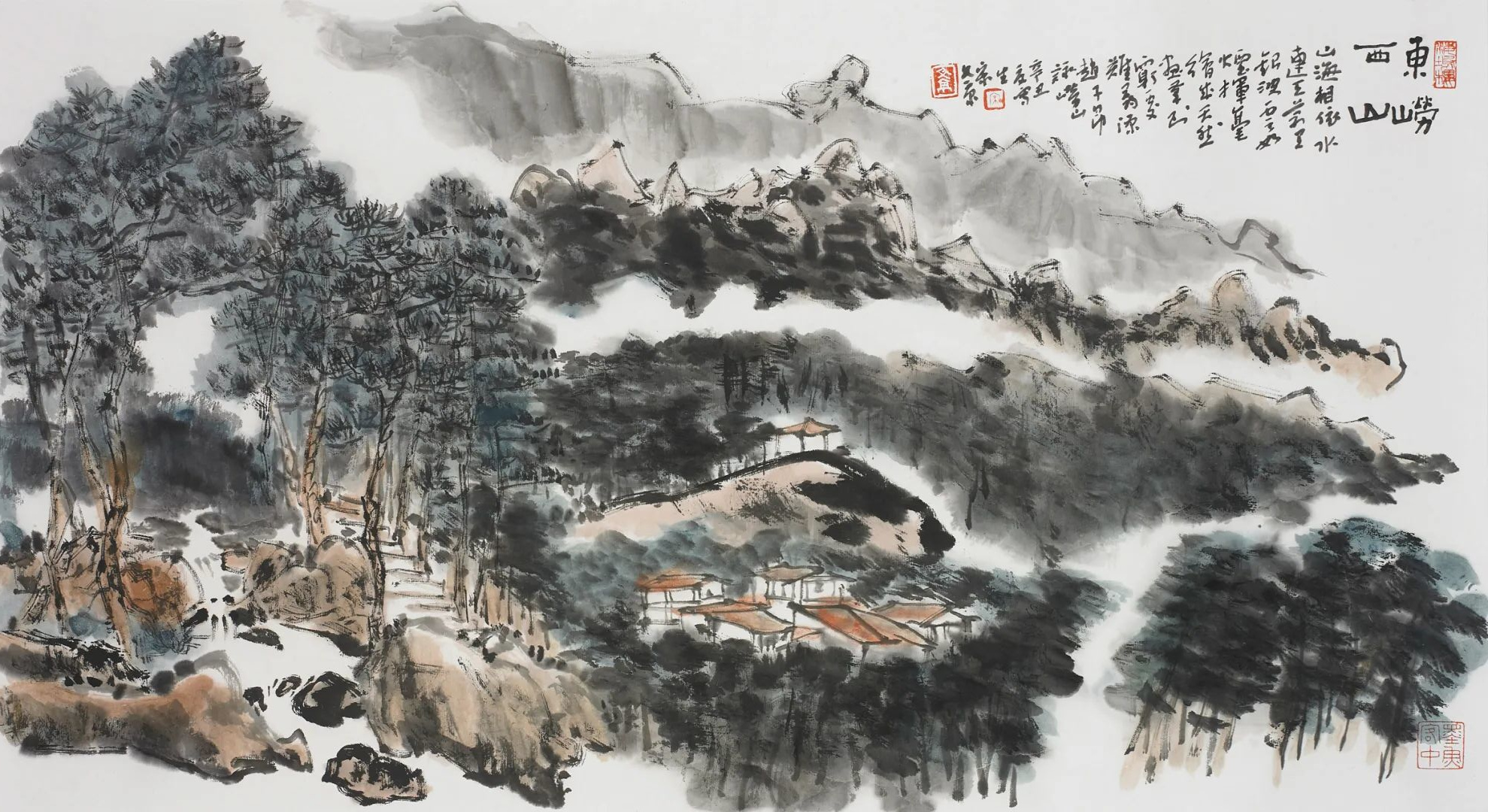 <b>感悟自然 笔墨生机丨宋文京先生崂山主题书画欣赏</b>