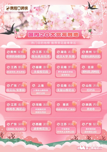 春日赏花正当时 青岛赏花景区3月预订量环比大增12倍