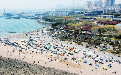 <b>小麦岛成为“顶流”，大学路被长期“种草”……“网红打卡地”串起青岛山与</b>