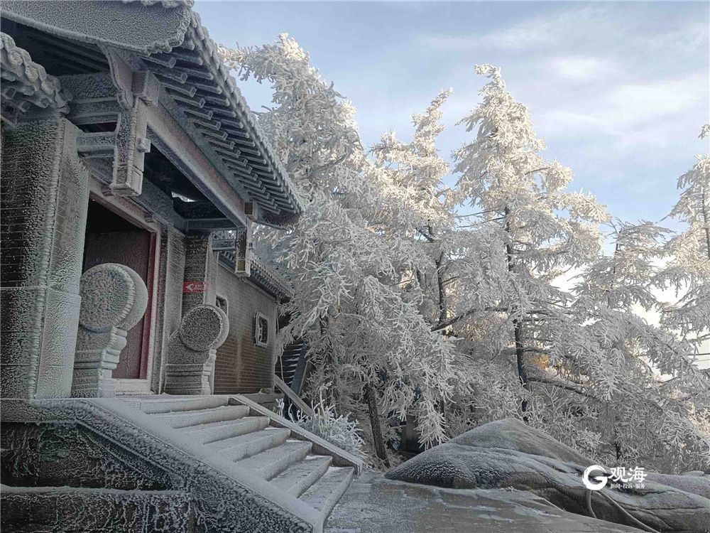 <b>青岛崂山又现“雾凇”奇观，如梦似幻超治愈！</b>
