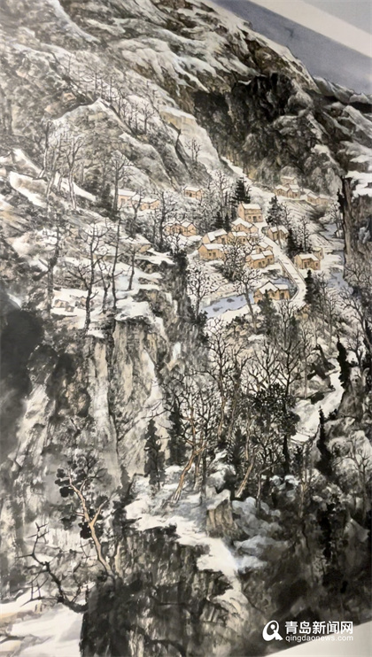 70余幅精品力作亮相 李敦明中国画山水精品展在青开幕