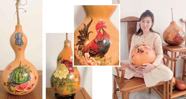 葫芦烙画 铁“笔”生花 即墨区龙泉街道手艺人齐妮娜让古老技艺焕发新光彩